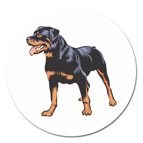 Rottweiler Magnet 5  (Round) from ArtsNow.com Front