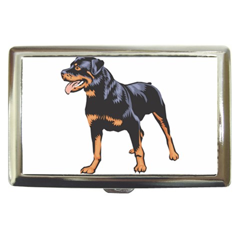 Rottweiler Cigarette Money Case from ArtsNow.com Front