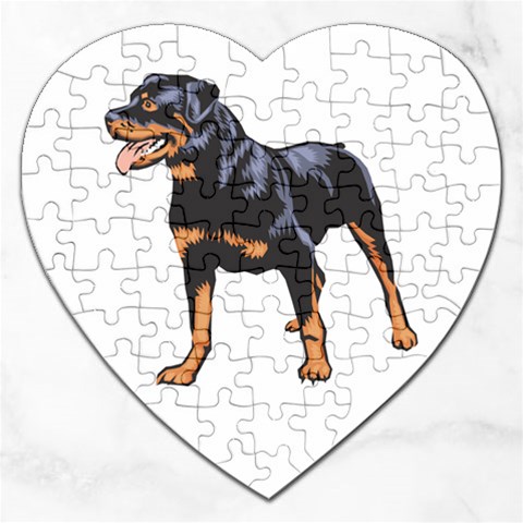 Rottweiler Jigsaw Puzzle (Heart) from ArtsNow.com Front