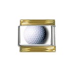 golfball Gold Trim Italian Charm (9mm)