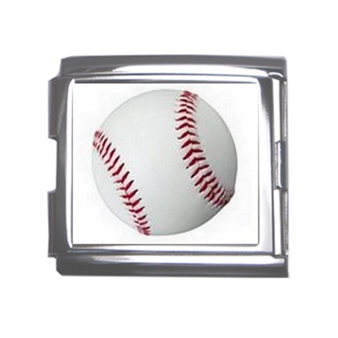 baseball%20ball Mega Link Italian Charm (18mm) from ArtsNow.com Front