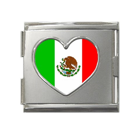 1004903 Mega Link Heart Italian Charm (18mm) from ArtsNow.com Front