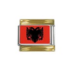 Albania Gold Trim Italian Charm (9mm)