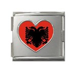 Albania Mega Link Heart Italian Charm (18mm)