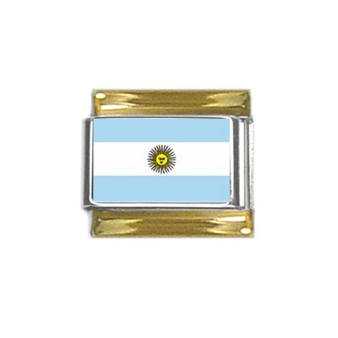 Argentina Gold Trim Italian Charm (9mm) from ArtsNow.com Front