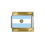 Argentina Gold Trim Italian Charm (9mm)