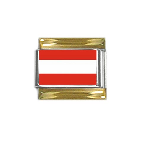 Austria Gold Trim Italian Charm (9mm) from ArtsNow.com Front