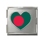 Bangladesh Mega Link Heart Italian Charm (18mm)