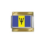 Barbados Gold Trim Italian Charm (9mm)