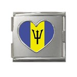 Barbados Mega Link Heart Italian Charm (18mm)