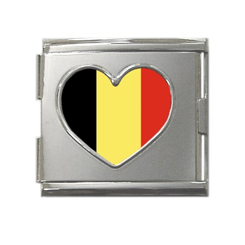 Belgium Mega Link Heart Italian Charm (18mm) from ArtsNow.com Front