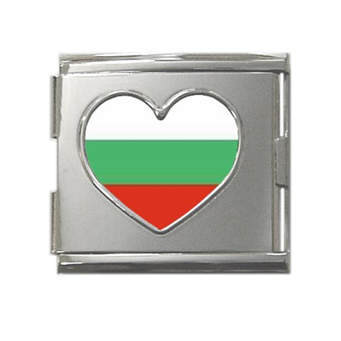 BLGARIA Mega Link Heart Italian Charm (18mm) from ArtsNow.com Front