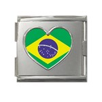 Brazil Mega Link Heart Italian Charm (18mm)