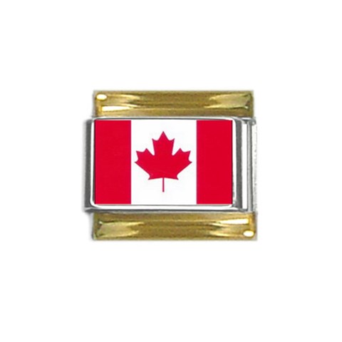 Canada Gold Trim Italian Charm (9mm) from ArtsNow.com Front