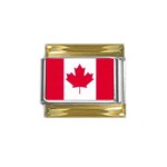 Canada Gold Trim Italian Charm (9mm)