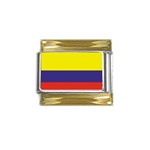 Colombia Gold Trim Italian Charm (9mm)