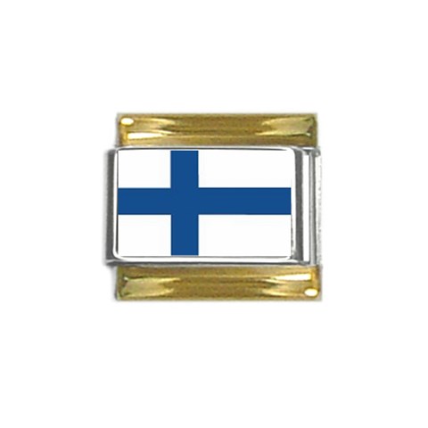 Finland Gold Trim Italian Charm (9mm) from ArtsNow.com Front