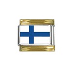 Finland Gold Trim Italian Charm (9mm)