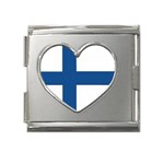 Finland Mega Link Heart Italian Charm (18mm)