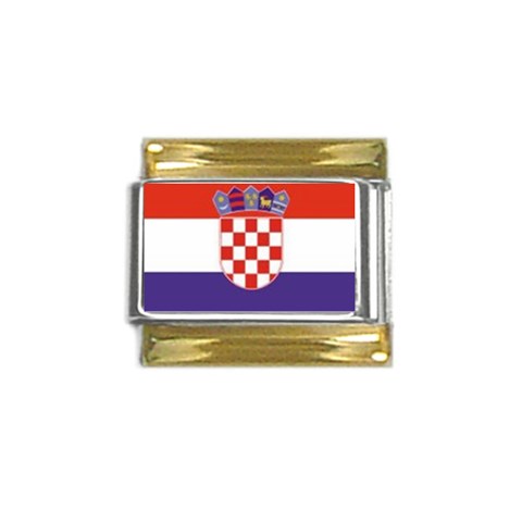 CROATIA Gold Trim Italian Charm (9mm) from ArtsNow.com Front