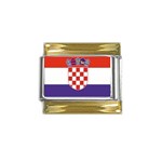 CROATIA Gold Trim Italian Charm (9mm)