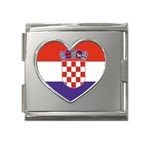 CROATIA Mega Link Heart Italian Charm (18mm)