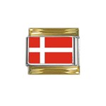 Denmark Gold Trim Italian Charm (9mm)