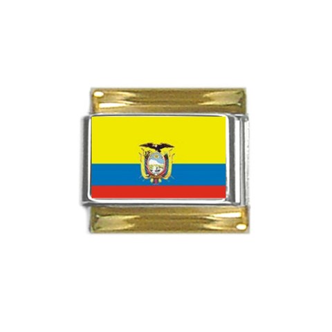 Ecuador Gold Trim Italian Charm (9mm) from ArtsNow.com Front