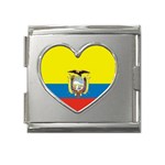 Ecuador Mega Link Heart Italian Charm (18mm)