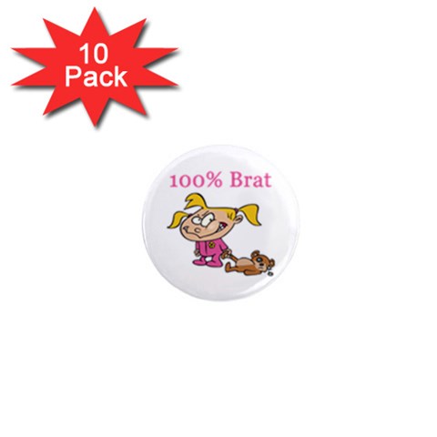 100% Brat 1  Mini Magnet (10 pack)  from ArtsNow.com Front