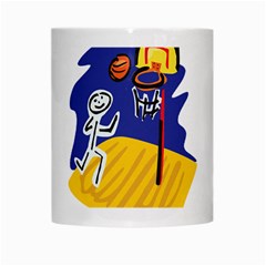 Basketball Stick Figure White Mug from ArtsNow.com Center