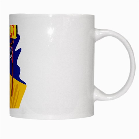 Basketball Stick Figure White Mug from ArtsNow.com Right