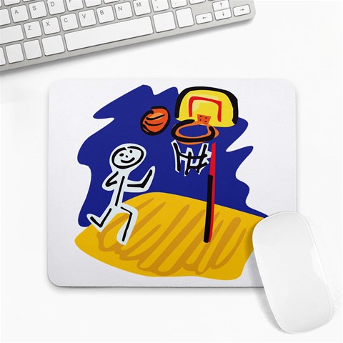 Basketball Stick Figure Large Mousepad from ArtsNow.com Front