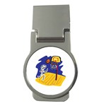 Basketball Stick Figure Money Clip (Round)