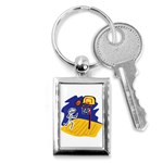 Basketball Stick Figure Key Chain (Rectangle)