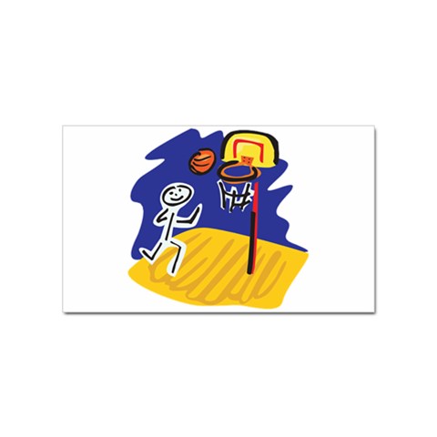 Basketball Stick Figure Sticker (Rectangular) from ArtsNow.com Front