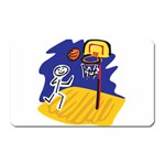 Basketball Stick Figure Magnet (Rectangular)