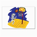 Basketball Stick Figure Postcard 4  x 6 