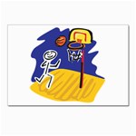 Basketball Stick Figure Postcard 5  x 7 