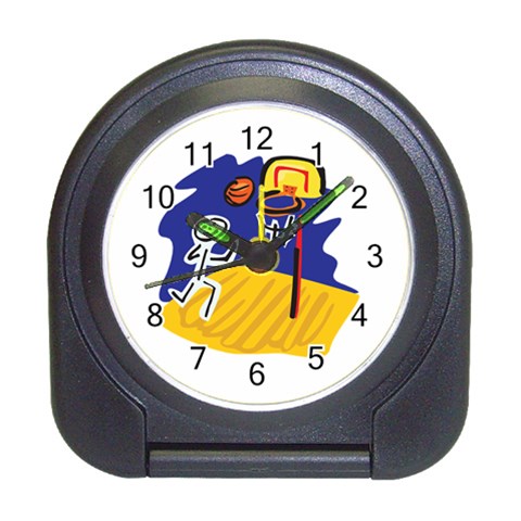 Basketball Stick Figure Travel Alarm Clock from ArtsNow.com Front