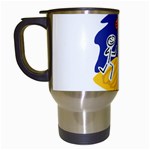 Basketball Stick Figure Travel Mug (White)