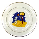 Basketball Stick Figure Porcelain Plate