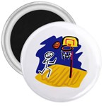 Stick Figure Basketball Player 3  Magnet