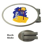 Stick Figure Basketball Player Money Clip (Oval)