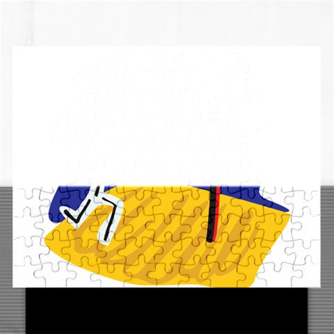 Stick Figure Basketball Player Jigsaw Puzzle (Rectangular) from ArtsNow.com Front