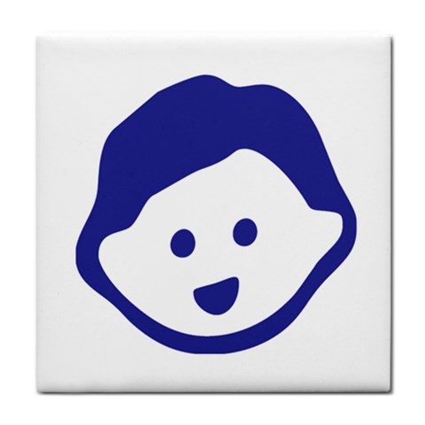 Little Boy Blue Tile Coaster from ArtsNow.com Front