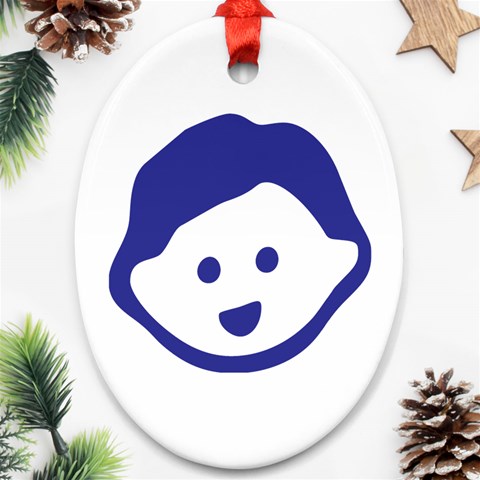 Little Boy Blue Ornament (Oval) from ArtsNow.com Front