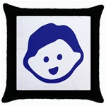 Little Boy Blue Throw Pillow Case (Black)