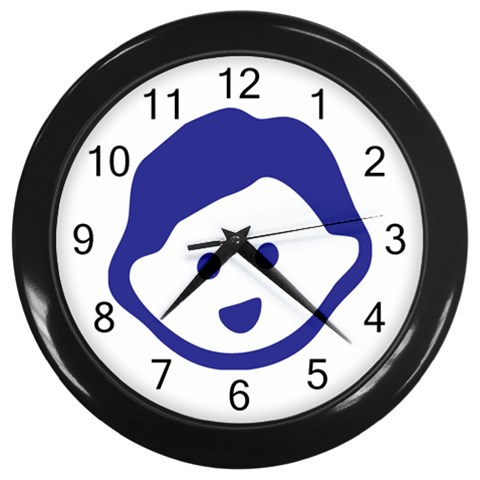 Little Boy Blue Wall Clock (Black) from ArtsNow.com Front