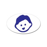 Little Boy Blue Sticker Oval (10 pack)